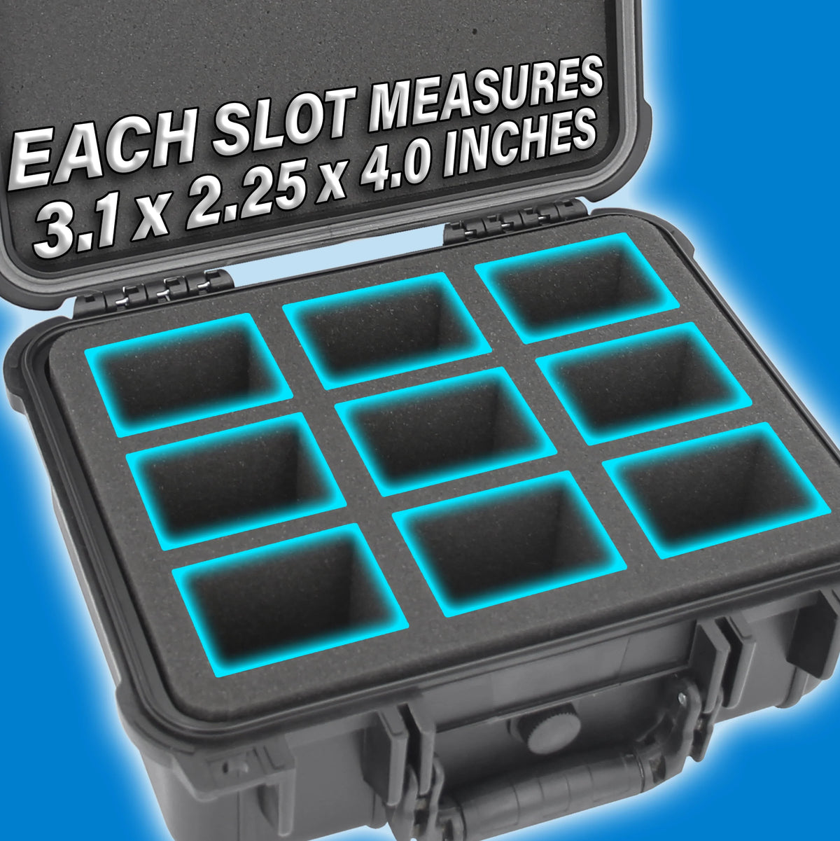 Waterproof Trading Card Storage Box with Precut Compartments C243