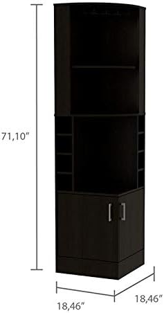 Black Corner Bar Cabinet J523027