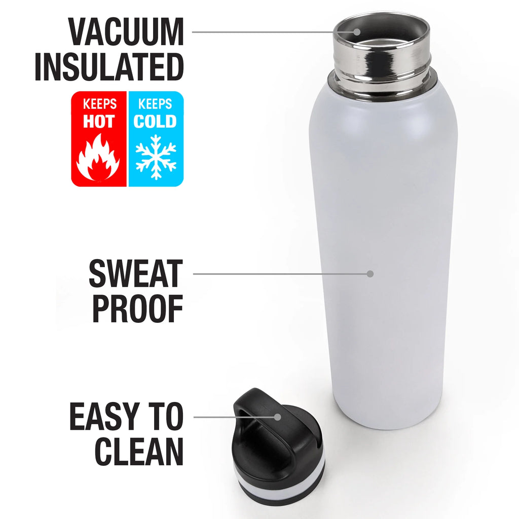 24 oz Insulated Stainless Steel Water Bottle with Loop Cap A212