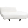 White Faux Sheepskin Armless Chaise Lounger J54388
