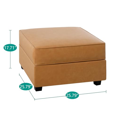 Caramel Square Ottoman Storage Footrest B6333
