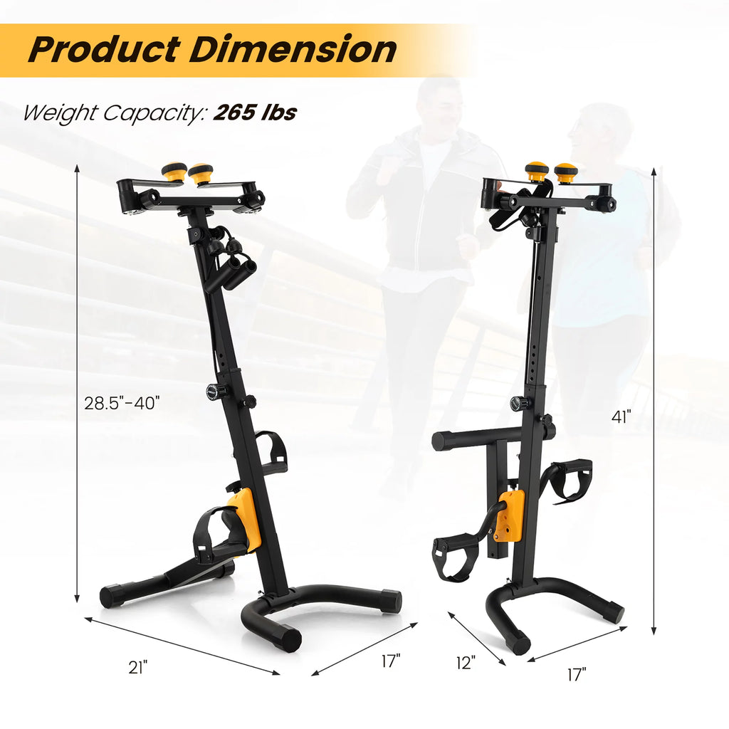 Folding Pedal Exercise Bike with Adjustable Resistance U859119