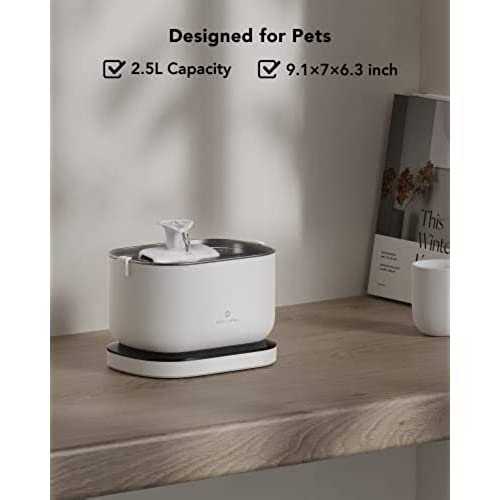 Wireless Battery Operated 2.5L Automatic Pet Water Fountain N39718