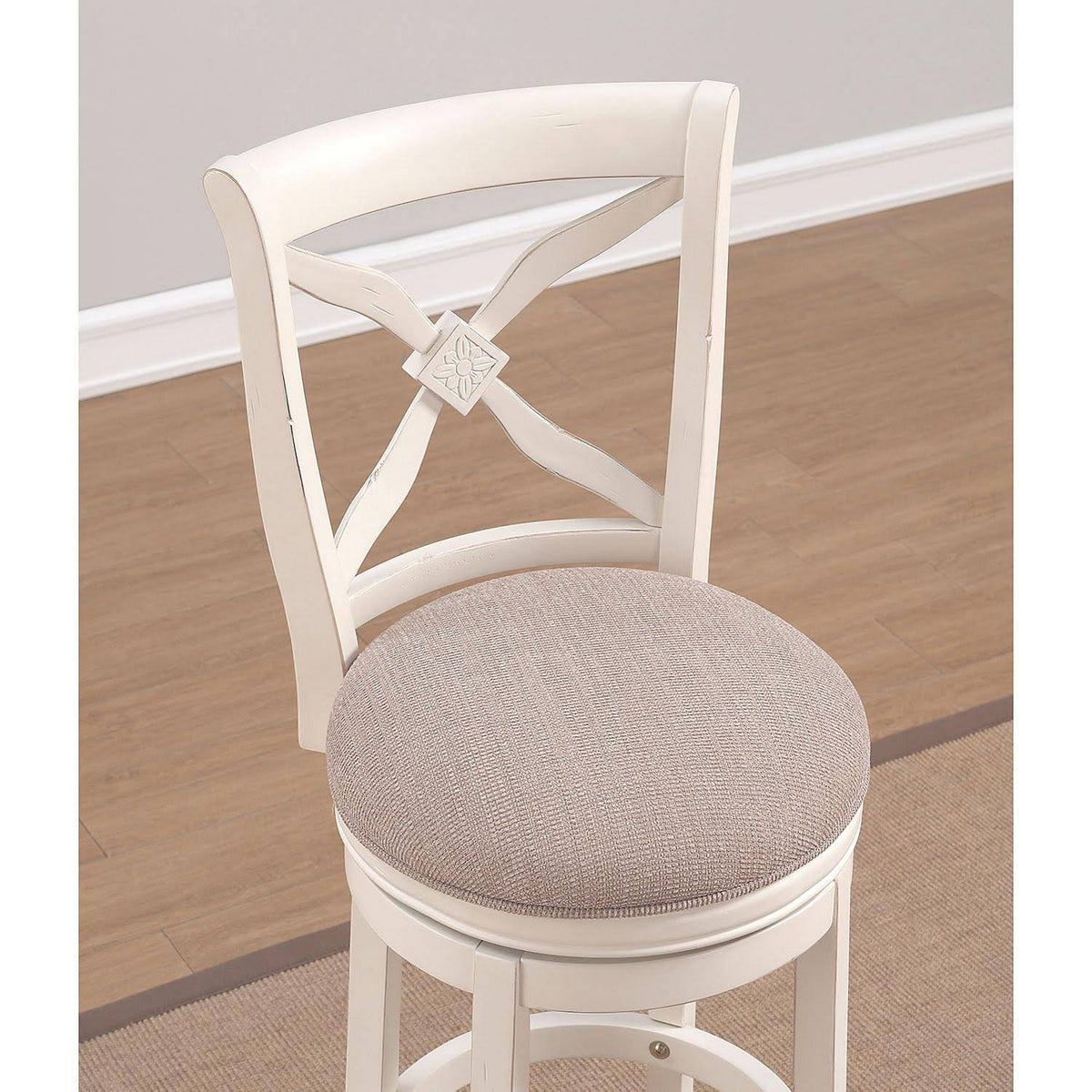 White Swivel Counter Stool Z9786