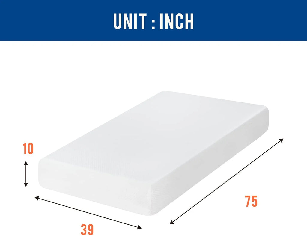 Memory Foam Mattress 10 in Twin Q2999