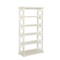 White Wood 5-Shelf Standard Bookcase K560926