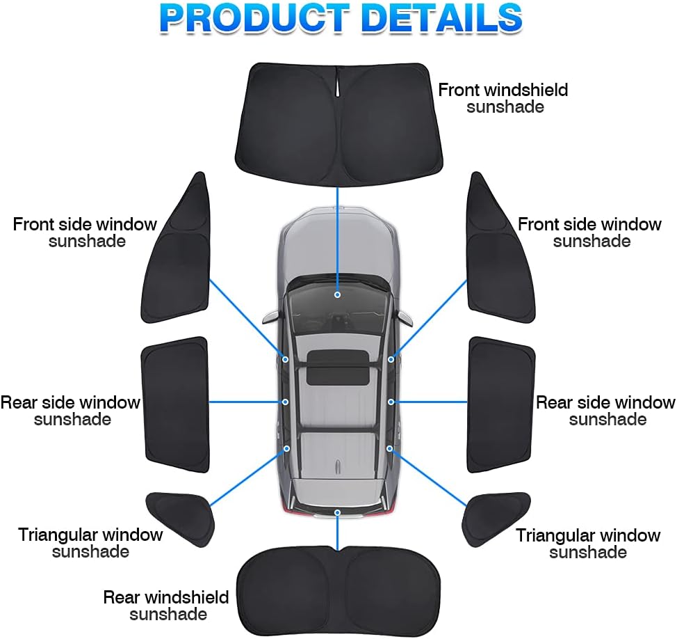 Car Window Sunshade Full Set for Toyota RAV4 2019-2022, Pack of 2 D319735