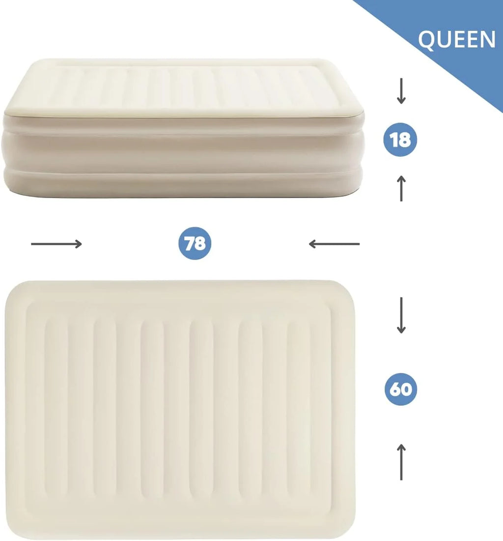 Inflatable Queen Air Mattress with Built in Dual Pump Q33053