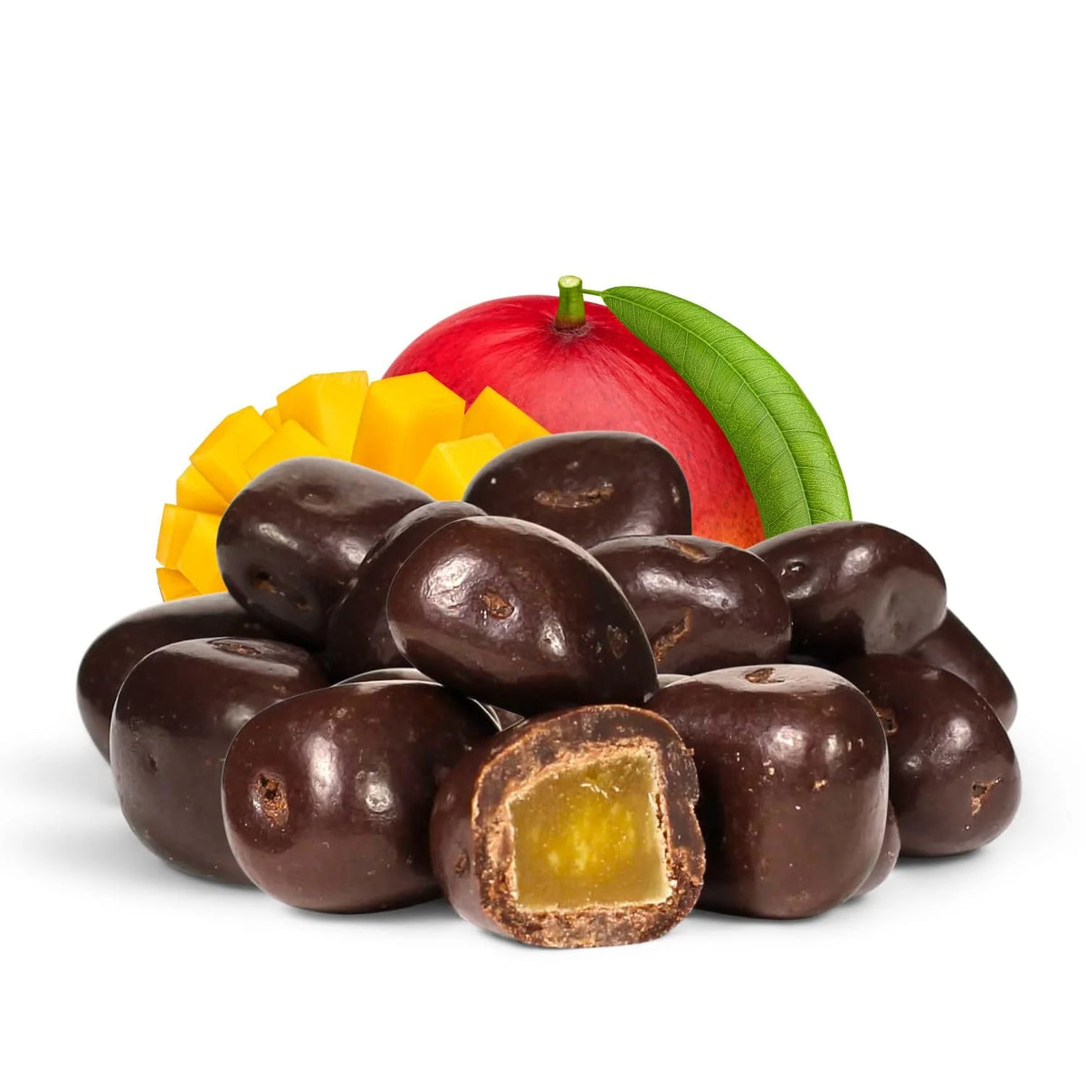 Dark Chocolate Covered Dried Mango 60 OZ Vegan Non-Dairy Kosher Q815028