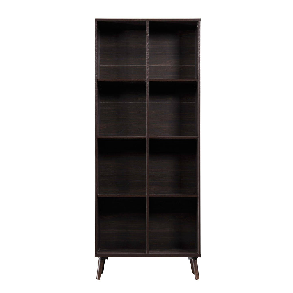 Brown Classical Style 4-Shelves Rectangular Bookcase E869871