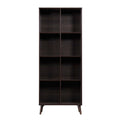 Brown Classical Style 4-Shelves Rectangular Bookcase E869871