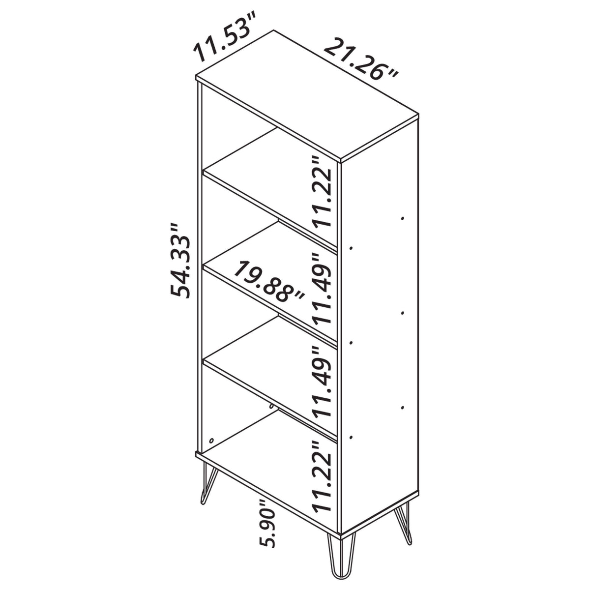 Brown Bookcase A647