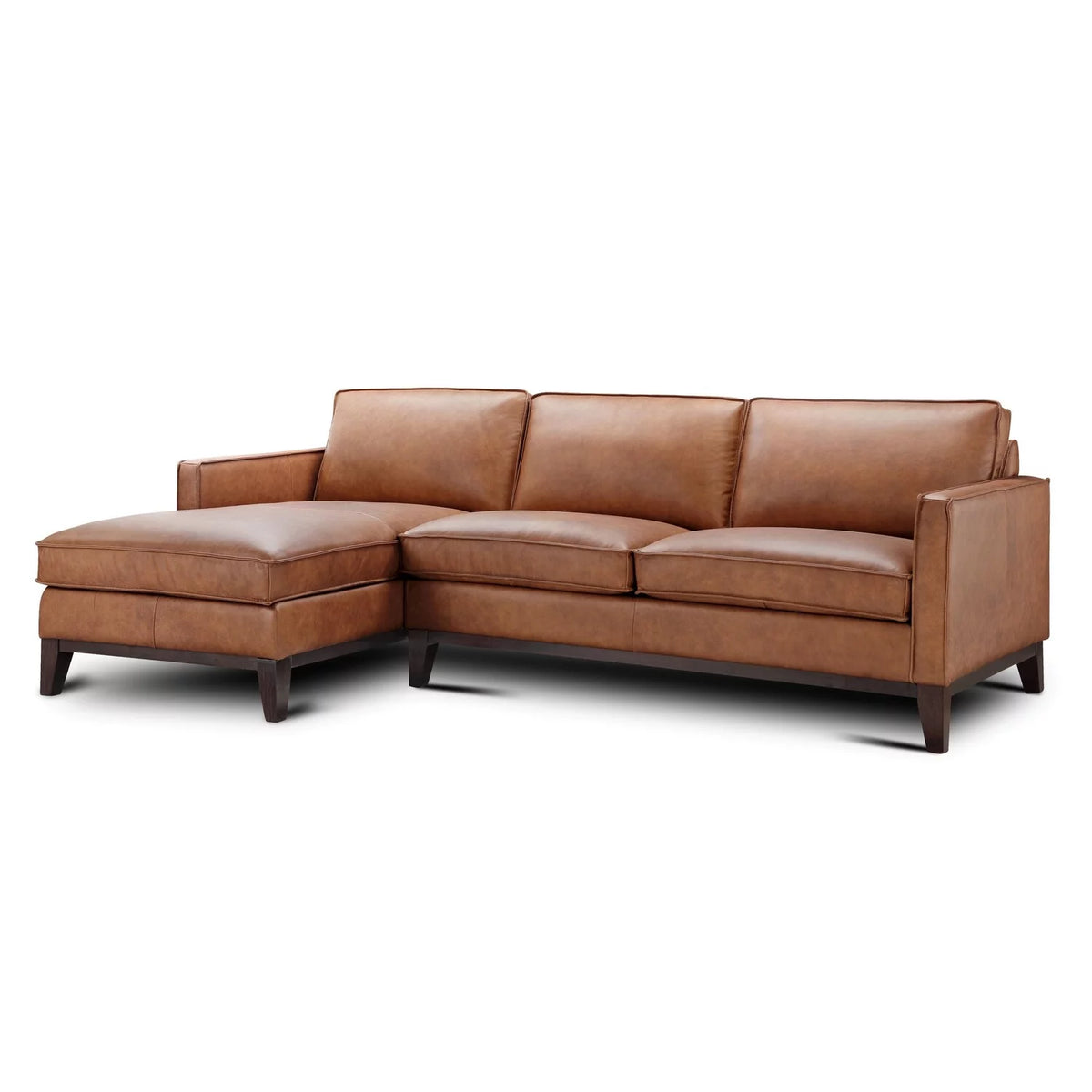 86" Brown Top Grain Leather Sofa C7597