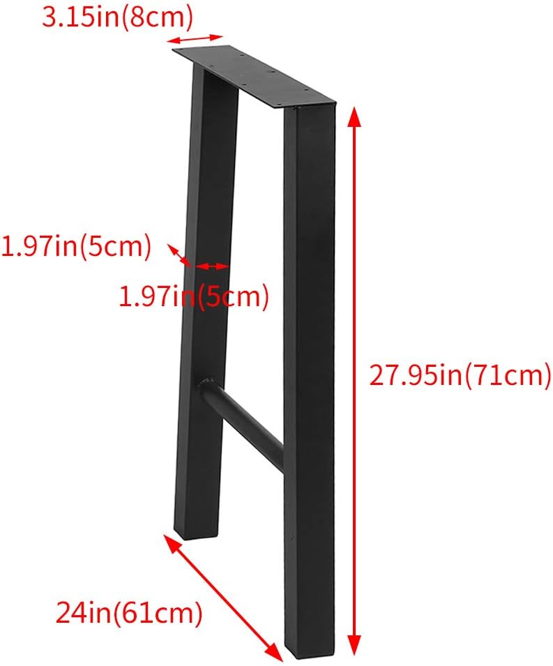 Black Metal Table Legs 2 PCS T805