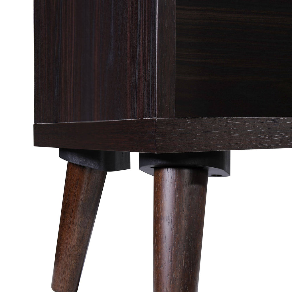 Brown Classical Style 4-Shelves Rectangular Bookcase E869871