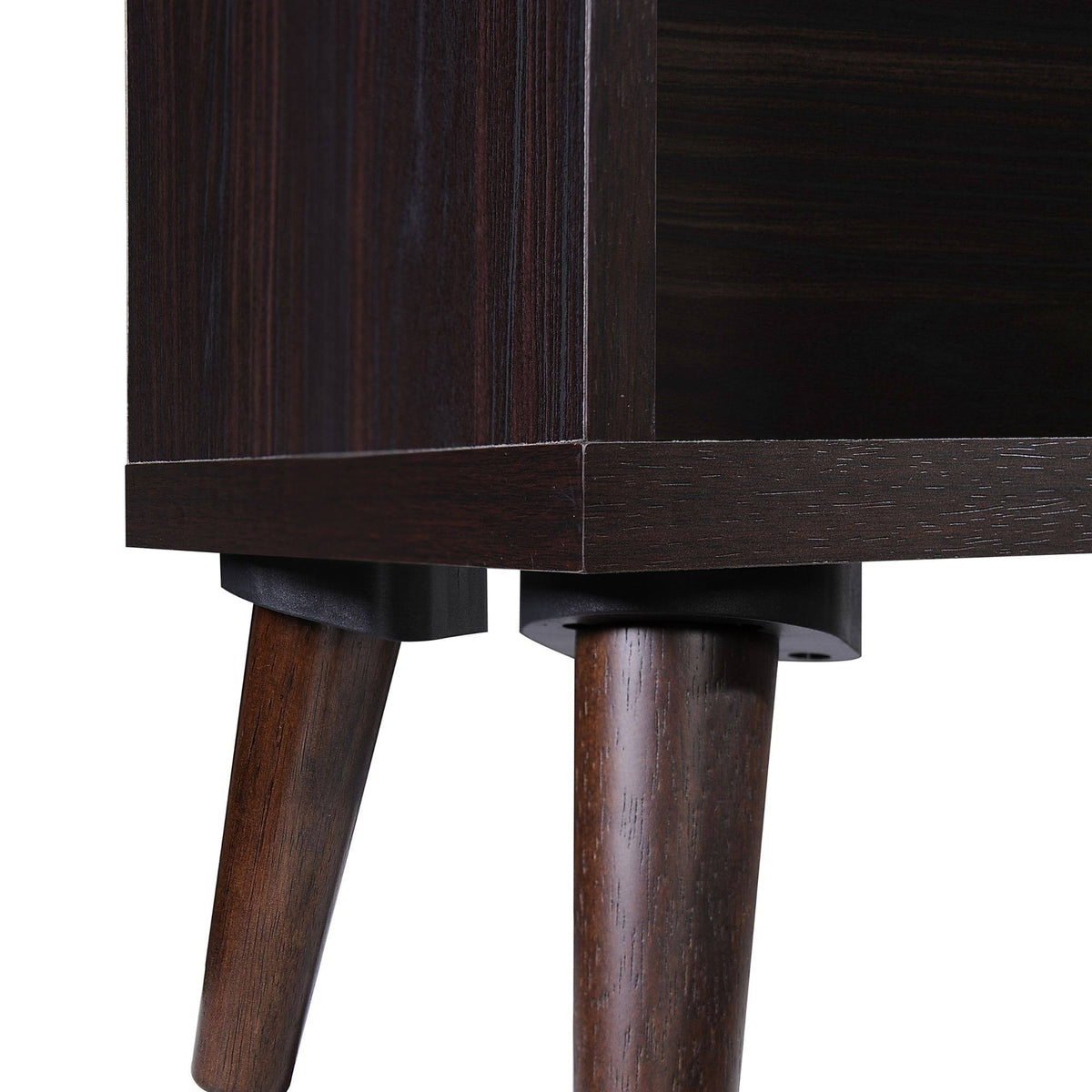 Brown Classical Style 4-Shelves Rectangular Bookcase E869871
