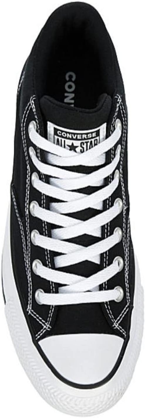 Black White Canvas Mid High Sneaker U288890