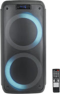 Dual 8 Inch Portable Bluetooth Speaker with Sound Activated Lights K2344