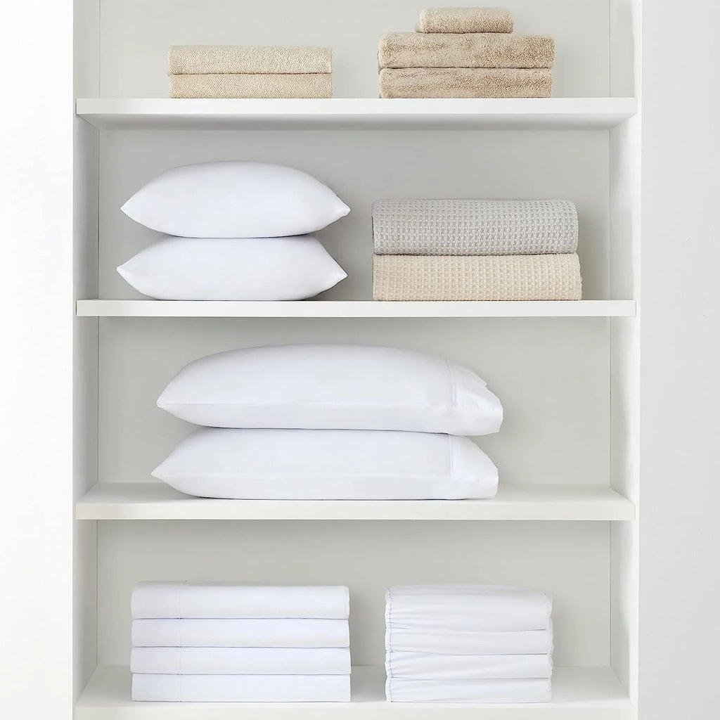 White Pack of 6 Deep Pocket Brushed Microfiber Fitted Sheets W626768