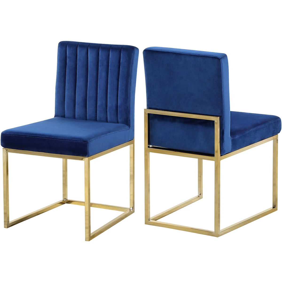 Navy Velvet Dining Chair, Set of 2 T18151
