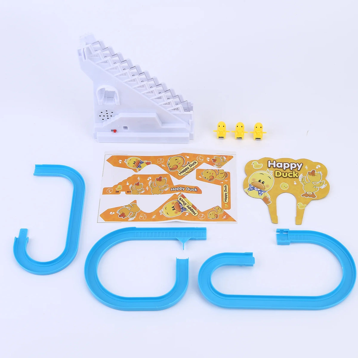 Electric Duck Roller Coaster Toy Climbing Stairs Slide Set F55296