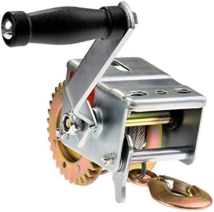 600lb Heavy Duty Hand Winch, 27-Foot Cable, Pack of 2 W9442