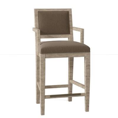 Pewter/French Oak Bar Stool (30x22 Seat Height) I914003