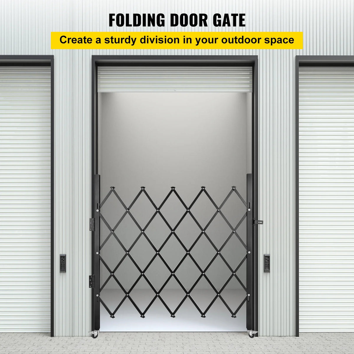 Folding Steel Security Gate with Padlock F457158