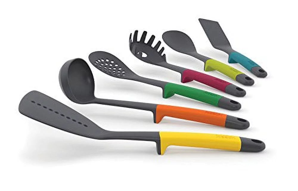 6-piece Nylon Silicone Kitchen Utensil Set with Rotating Storage Stand D465902
