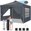 10'x10' Pop Up Canopy with Sidewalls and Sandbags A788