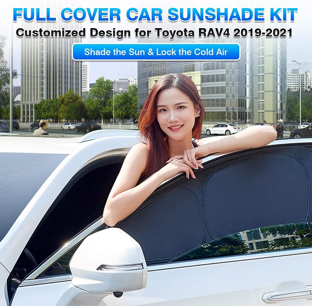 Car Window Sunshade Full Set for Toyota RAV4 2019-2022, Pack of 2 D319735