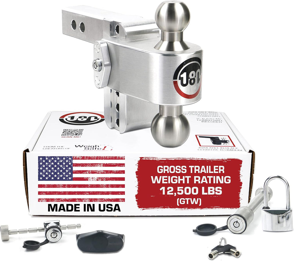Aluminum Adjustable 8" Drop Stainless Steel Ball for 2" Receiver H3004