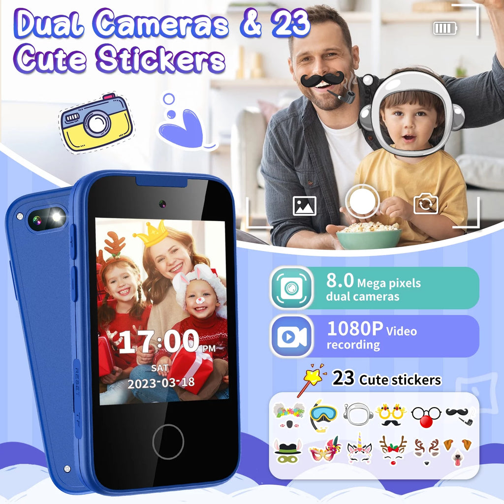 Kids Toy Smartphone with Music Player Dual Camera Touchscreen B512