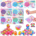 28Pcs Valentine Galaxy Slime with Mermaid and Unicorn Cards R115337