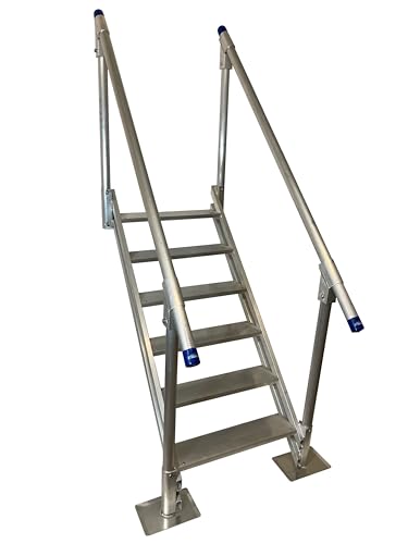 Aluminum Dock Stairs 2 Step with 1 Handrail B157
