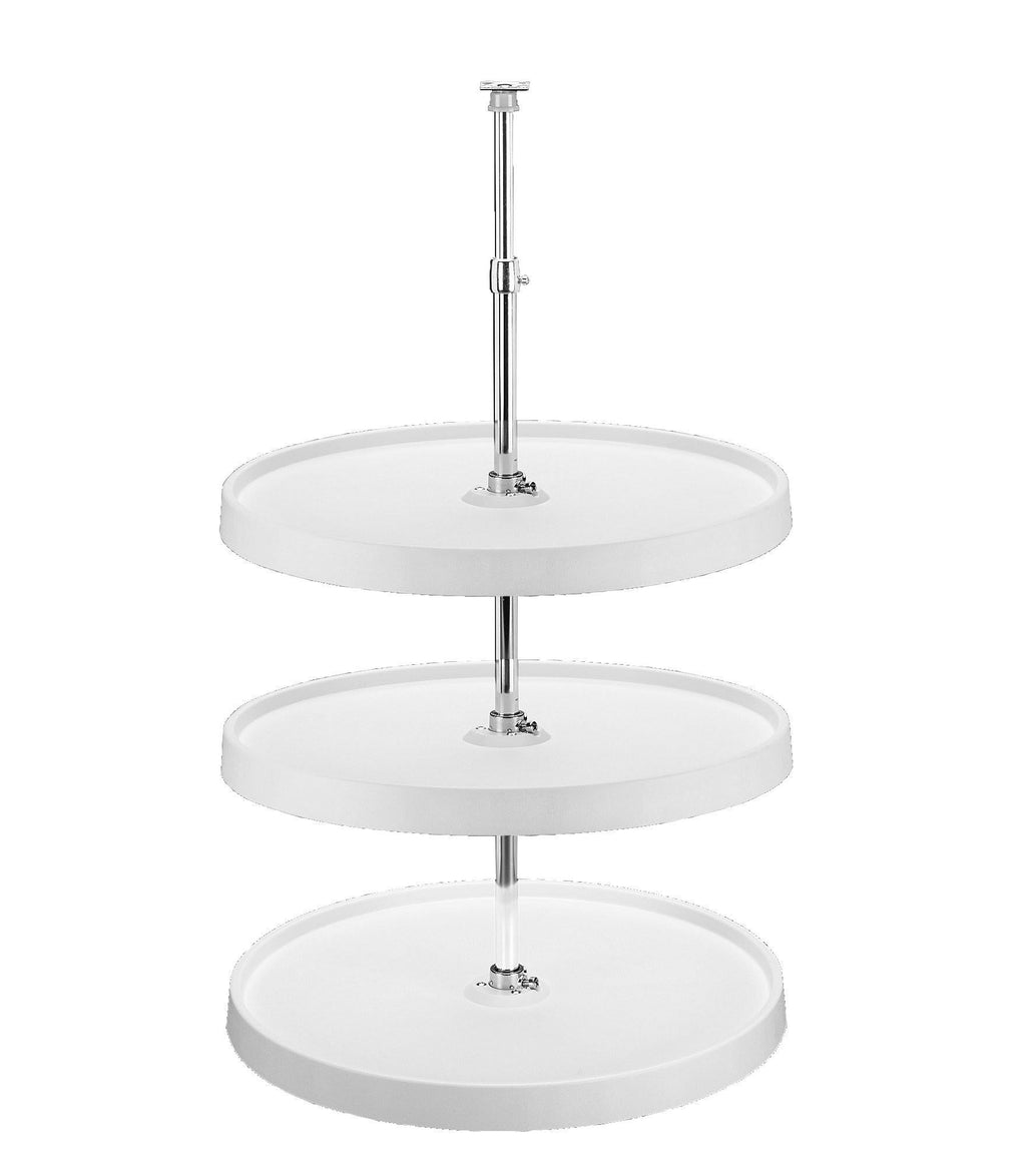 20x22 Almond Polymer Lazy Susan 3-Shelf H583392