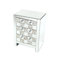 26 inch 3 Drawer Chest with Mirror Inlay S476