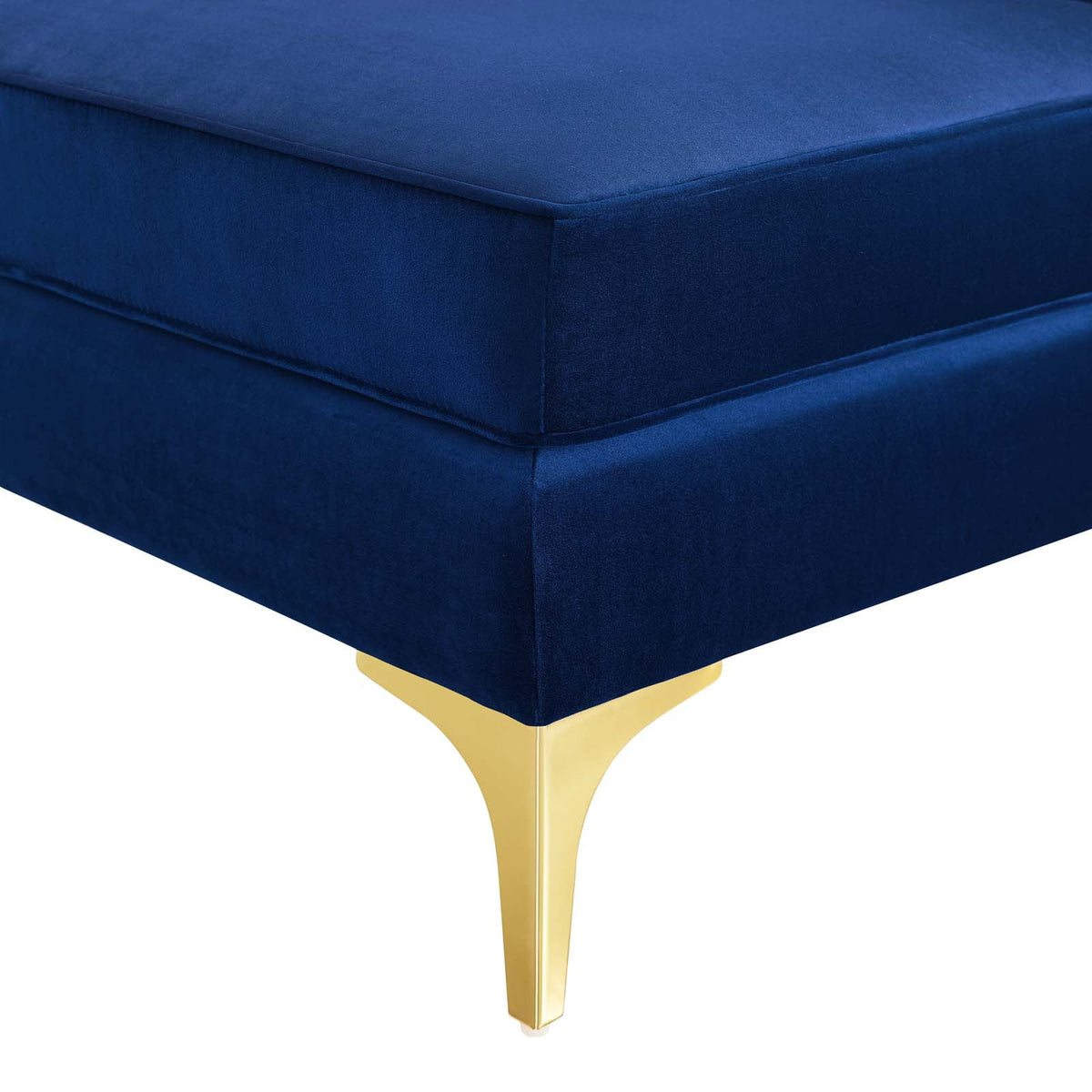 Blue Navy Velvet Tufted Loveseat Sofa V85620