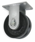 Rigid V-Groove Track-Wheel Plate Caster F181362