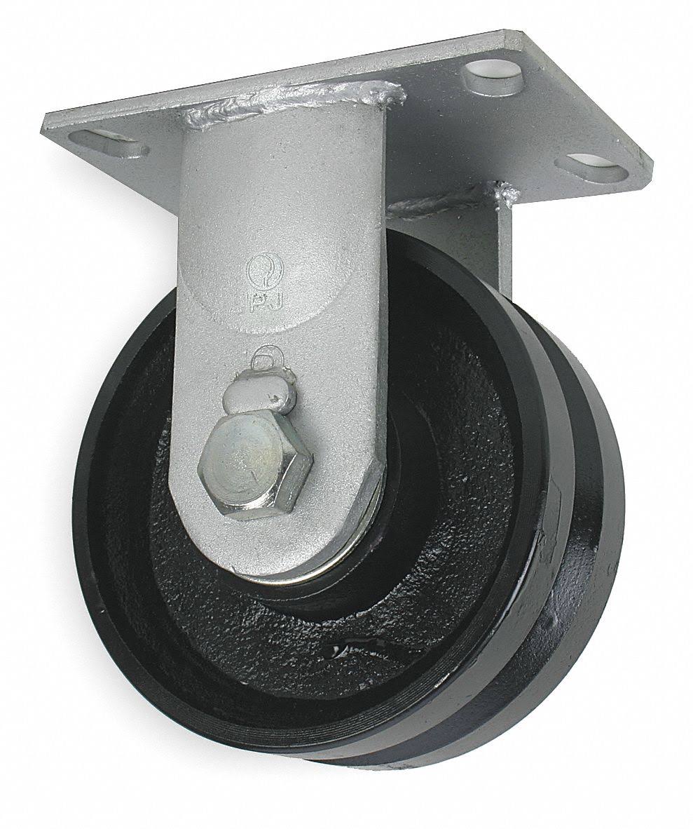 Rigid V-Groove Track-Wheel Plate Caster F181362