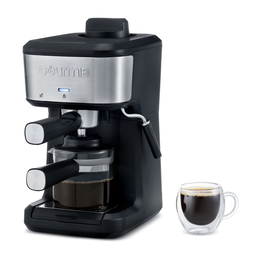 4-Shot Steam Espresso, Cappuccino, and Latte Maker with Frothing Wand G20198