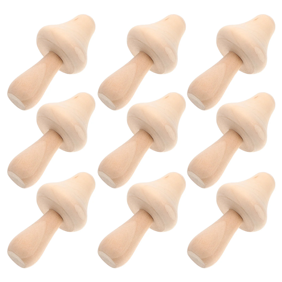 20 Pcs Wooden Mushroom Peg Dolls Set J24226