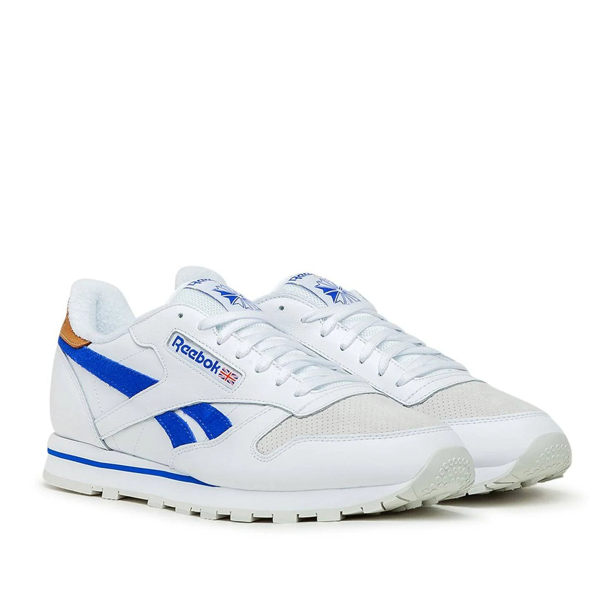 White Blue Leather Shoes U506784
