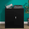Lockable Metal Storage Cabinet with 2 Adjustable Shelves O97889