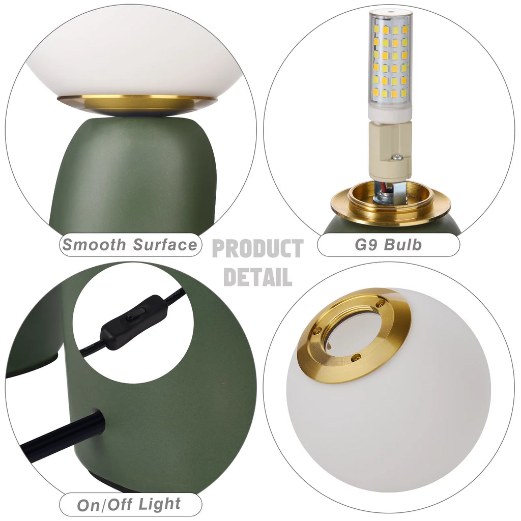Nordic Bedside Table Lamp with Led Bulbs Z43913