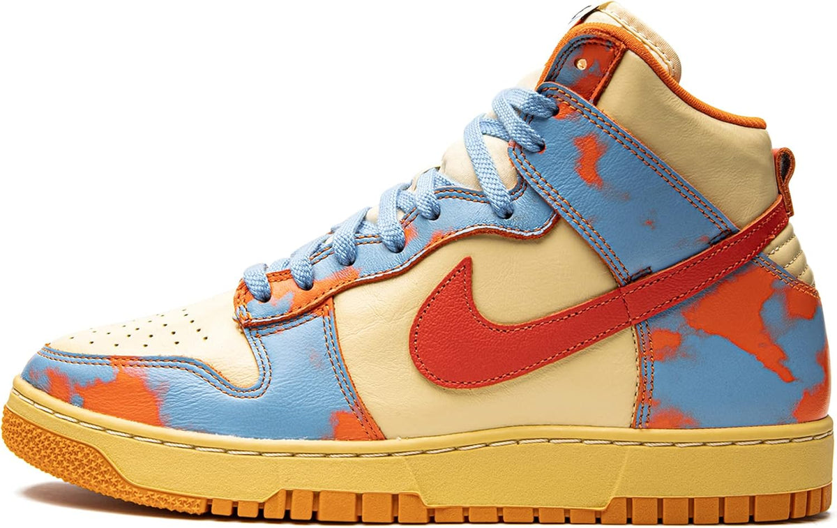 Orange Acid Wash High Top Sneakers W451127