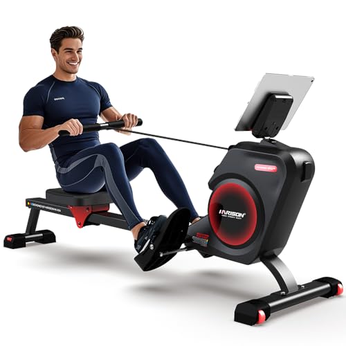 Magnetic Rowing Machine with Bluetooth, 350 LB Weight Capacity A621