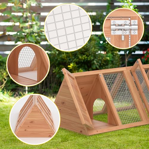 Wooden Chicken Coop with Ventilating Wire I327