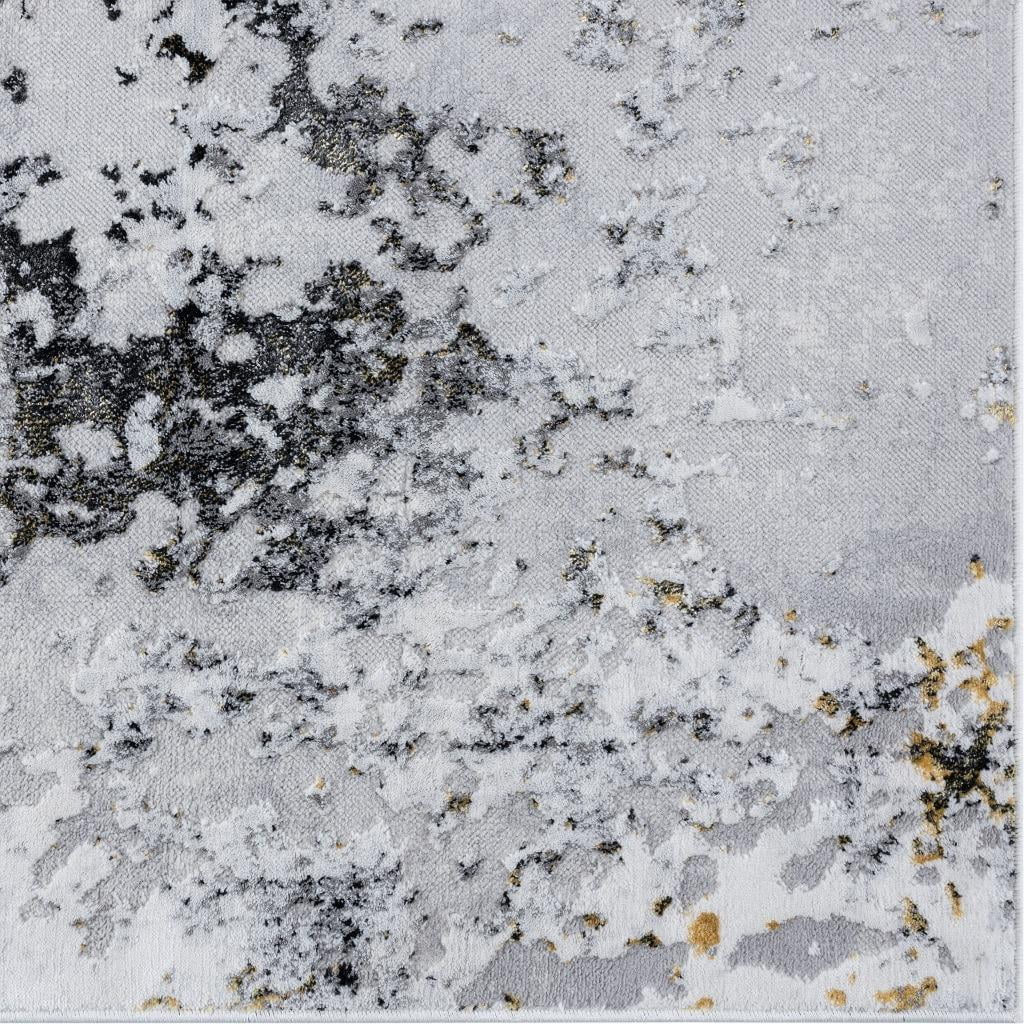 Modern Abstract Design Anthracite 2x3 Area Rug E70487