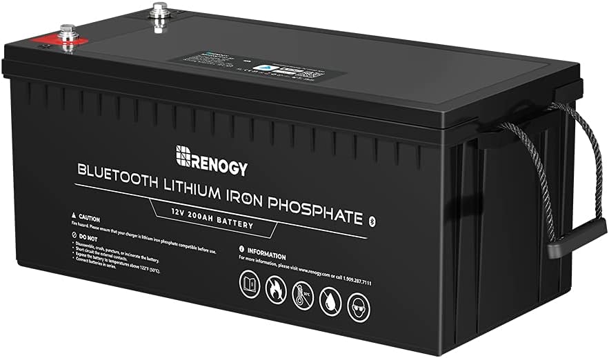 12V 200Ah LiFePO4 Deep Cycle Lithium Battery with Bluetooth M22487